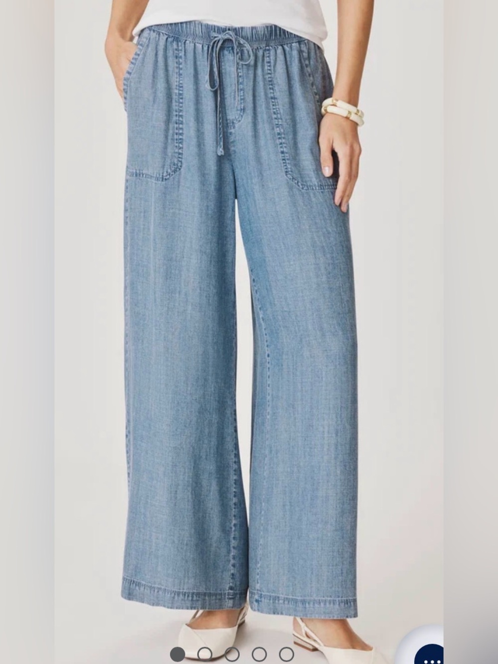 Splendid Angie Indigo Palazzo Pant